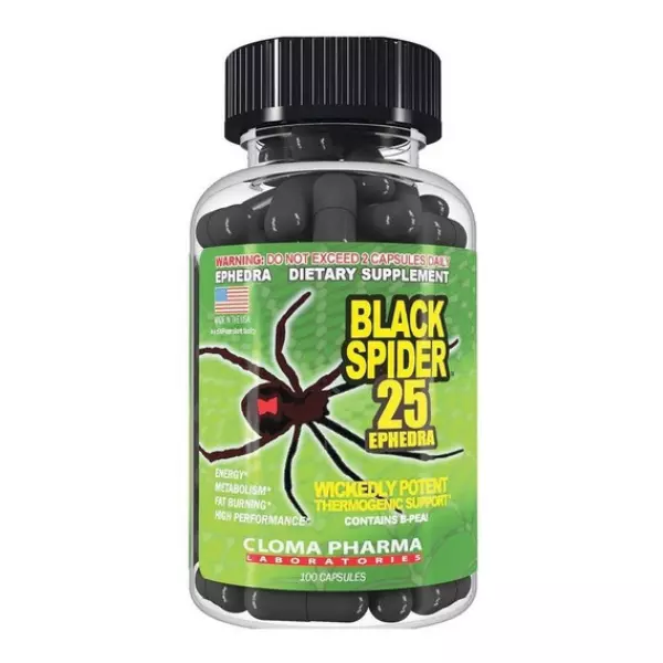 Black Spider 25 100 Caps - Cloma Pharma
