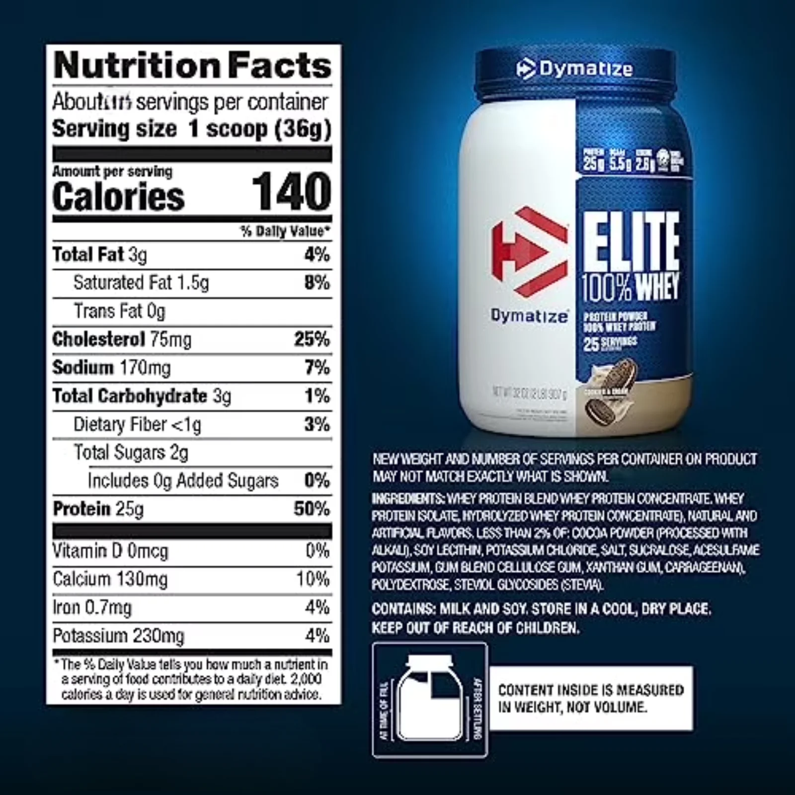 elite-whey-5-lbs-dymatize 25g-proteina-suero 5-5g-bcaas 2-7g-leucina 4-4g-glutamina informed-choice-63-porciones