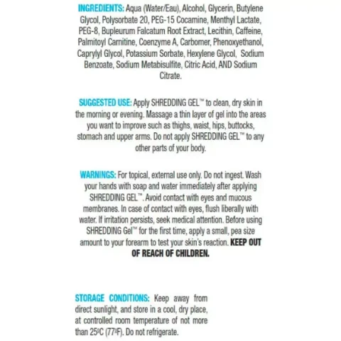 shredding gel sf bpi sports