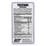 testrol-original-gat-sport 60-tabletas frente-etiqueta doble-proposito testosterone-booster etiqueta-abierta sin-estimulantes