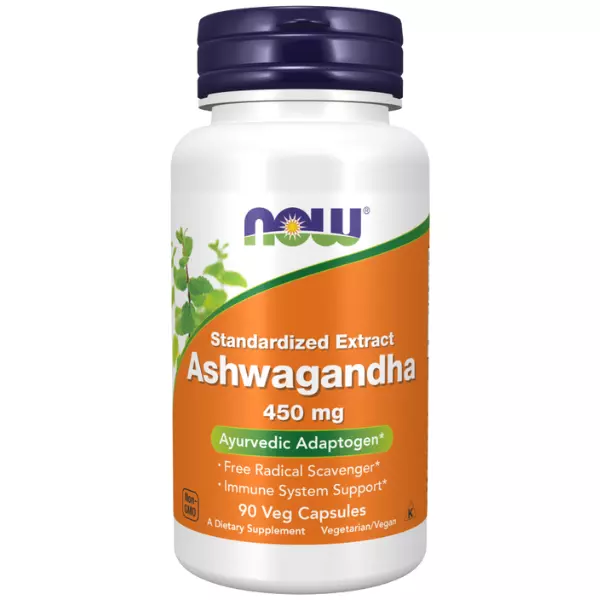 Ashwagandha 450 mg 90 Veg Caps - Now Foods