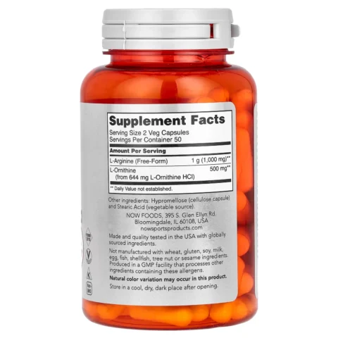 arginina con ornitina now foods envia suplementos sf