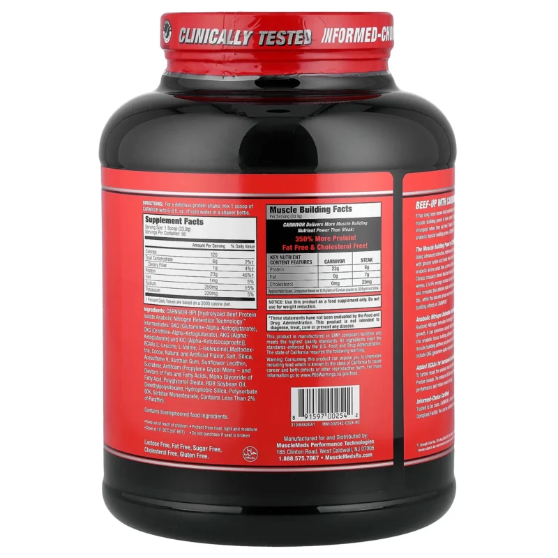 carnivor 4 lbs musclemeds envia suplementos chocolate sf