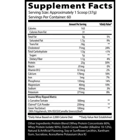 insane whey ripped sf