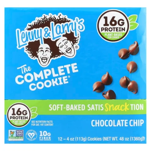 enny Larry's The Complete Cookie galleta proteica vegana chocolate chip 4oz
