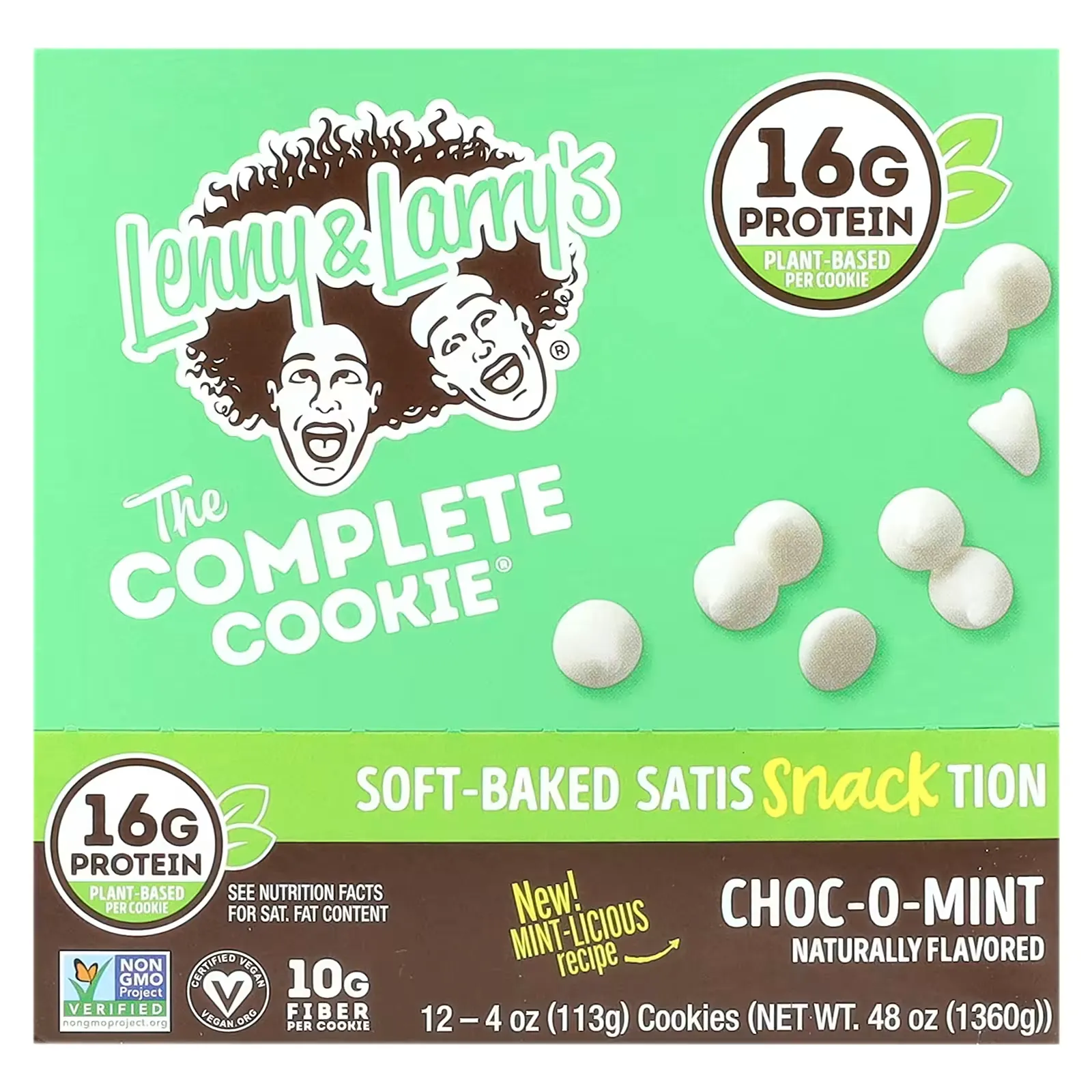 enny Larry's The Complete Cookie galleta proteica vegana chocolate chip 4oz