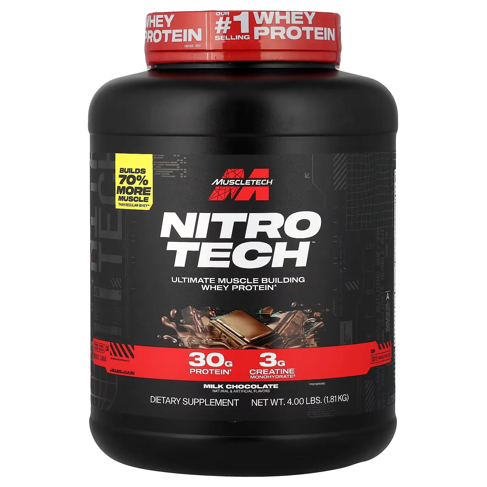 nitro-tech-muscletech 4-lbs frente-etiqueta isolate-peptide-blend multi-phase-filtration banned-substance-free gmp-usa