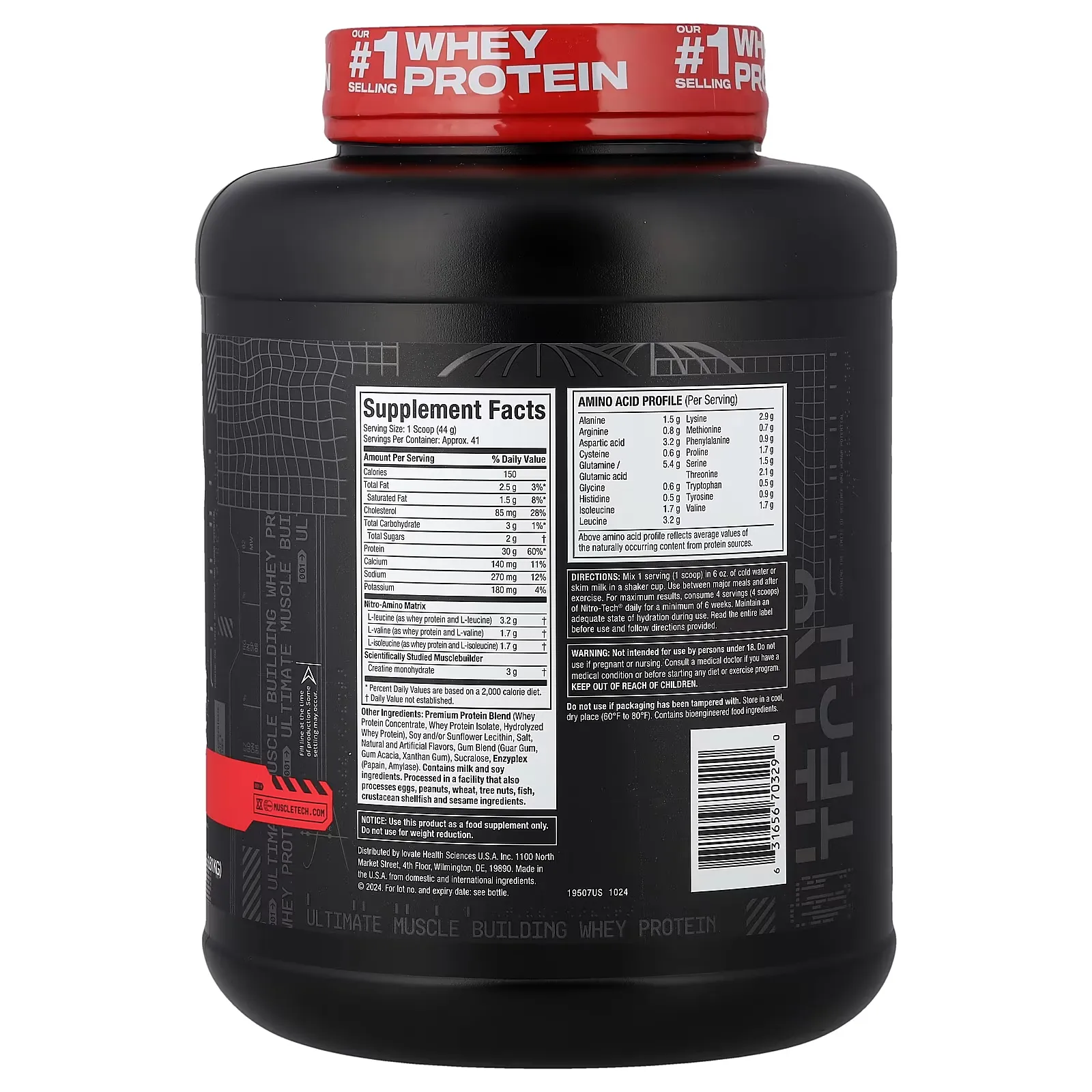 nitro-tech-4-lbs-muscletech 30g-proteina-wpi-peptides 3g-creatina-hplc 6-8g-bcaas enzyplex-70-mas-musculo-patente-usa