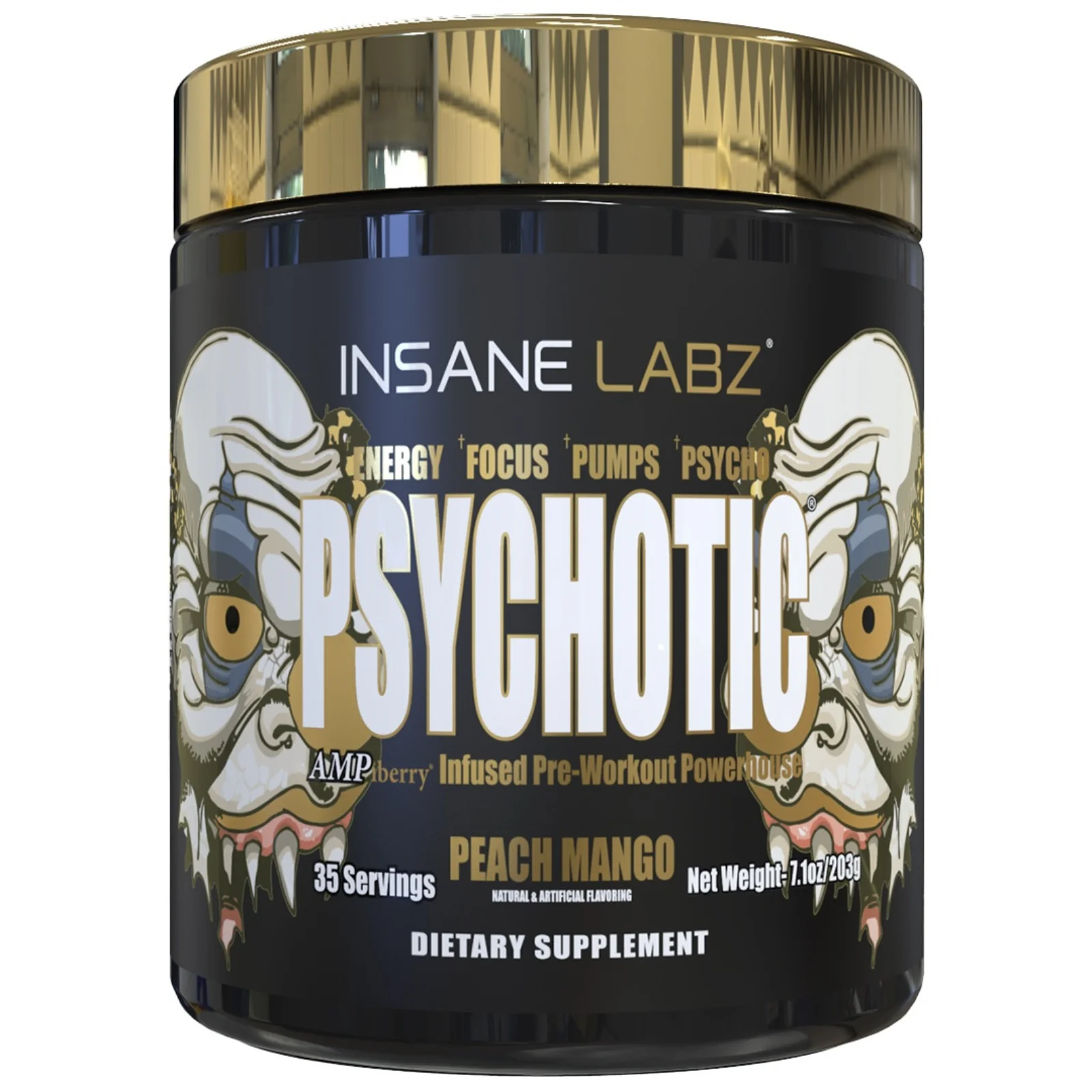 psychotic-gold-35-serv-insane-labz 325mg-cafeina citrulina-malato-agmatina-sulfato pumps-energia-enfoque-nootropico