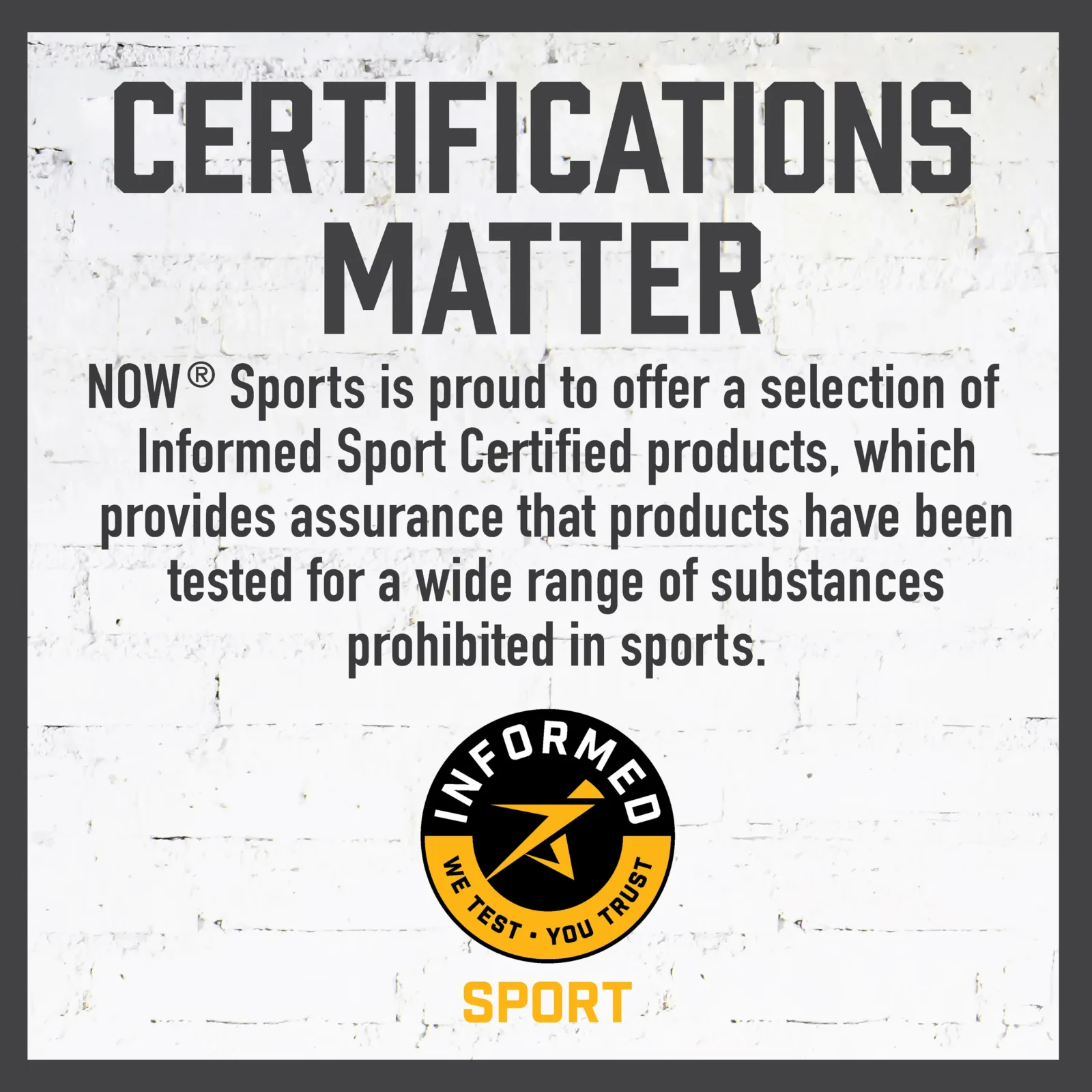 certificaction matters now foods envia suplementos