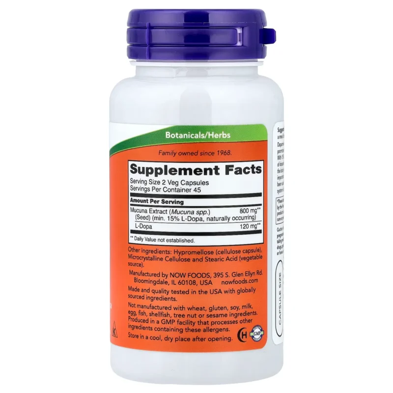 dopa mucuna now foods envia suplementos sf