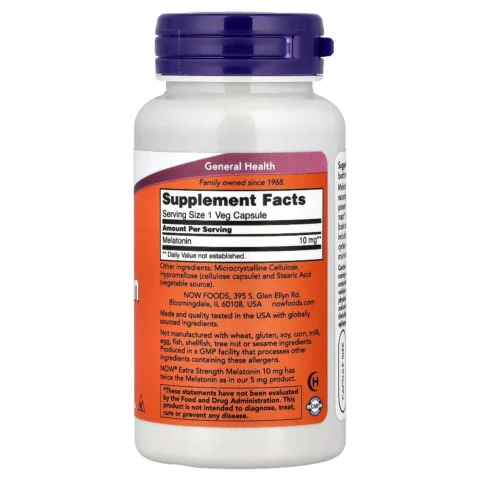 melatonina 10 mg now foods envia suplementos es sf