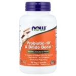 Suplemento Probiotic-10 & Bifido Boost Now Foods cápsulas vegetales salud digestiva e inmune