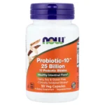 Suplemento Probiotic-10 Now Foods cápsulas vegetales 10 cepas probióticas salud digestiva