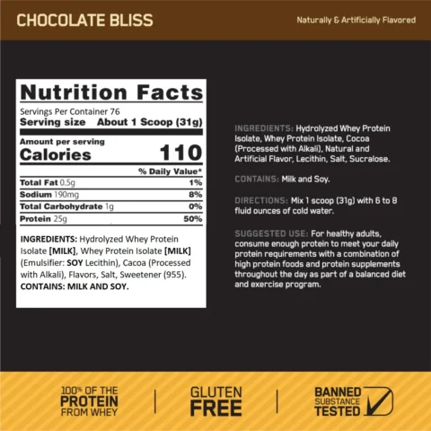 Gold Standard 100% Isolate 5 Lbs - Optimum Nutrition sf