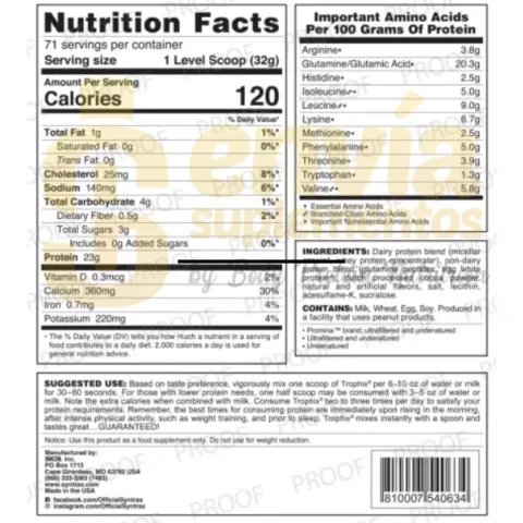 trophix 5 lbs syntrax envia suplementos sf