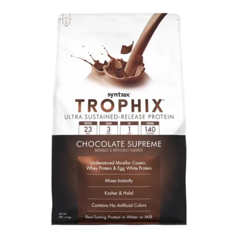 Trophix 5 Lbs Syntrax envase de 5 libras de proteina de liberacion sostenida