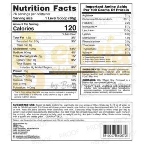 whey shake syntrax envia suplementos sf