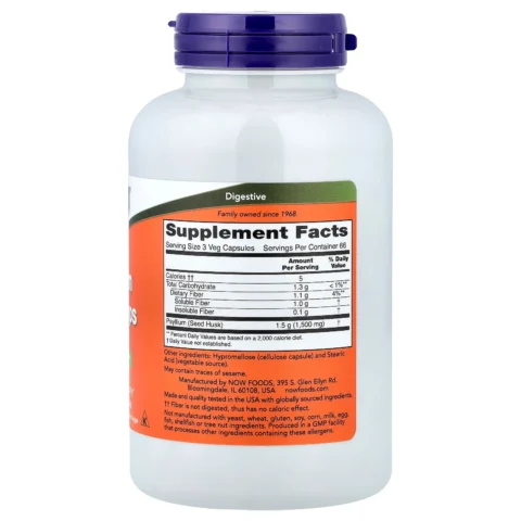 psyllium husk now foods envia suplementos 500 mg sf