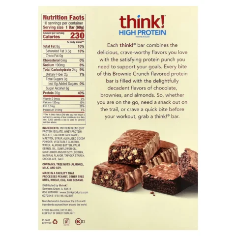 think high protein envia suplementos chocolate brownie sf