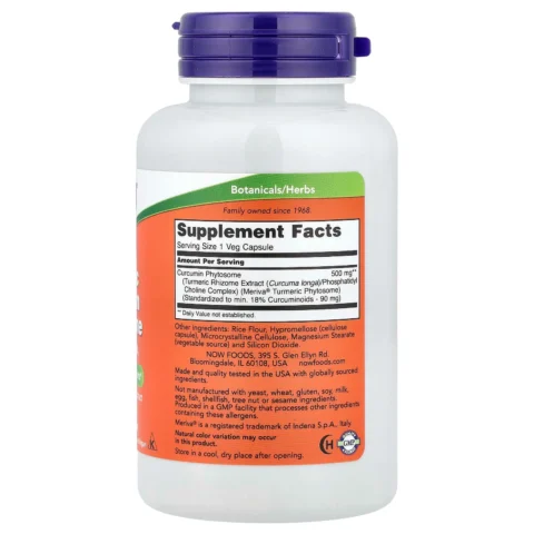 turmeric curcuma phytosome now foods envia suplementos sf