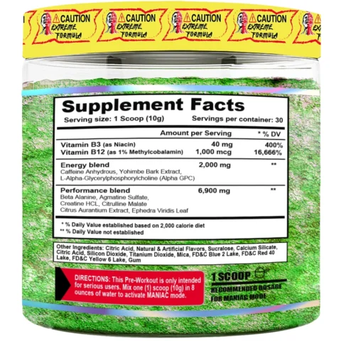 maniac terror labz envia suplementos manzana sf