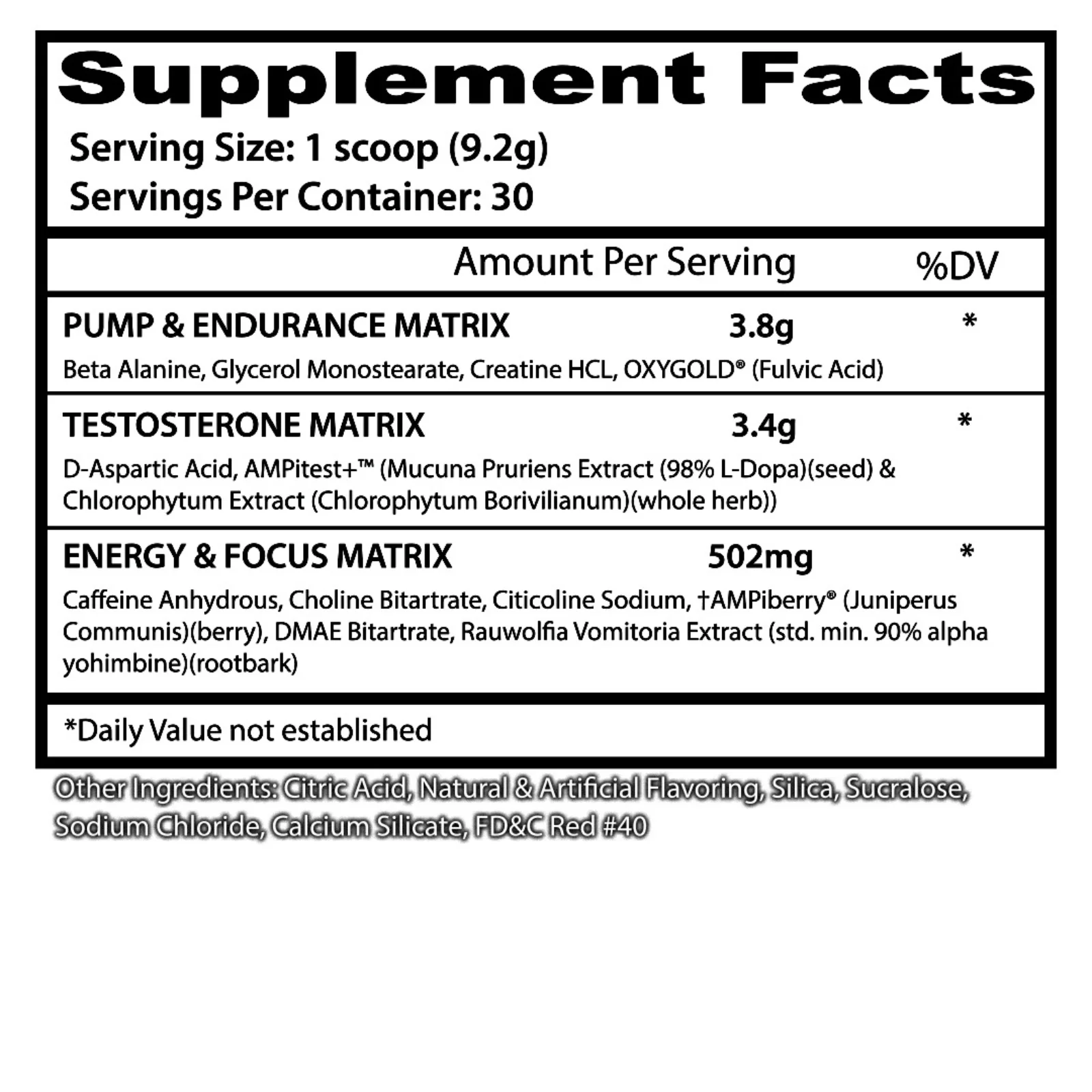 psychotic-test 30-serv insane-labz supplement-facts beta-alanina-creatina-hcl oxygold-ampitest-chlorophytum-3-matrices