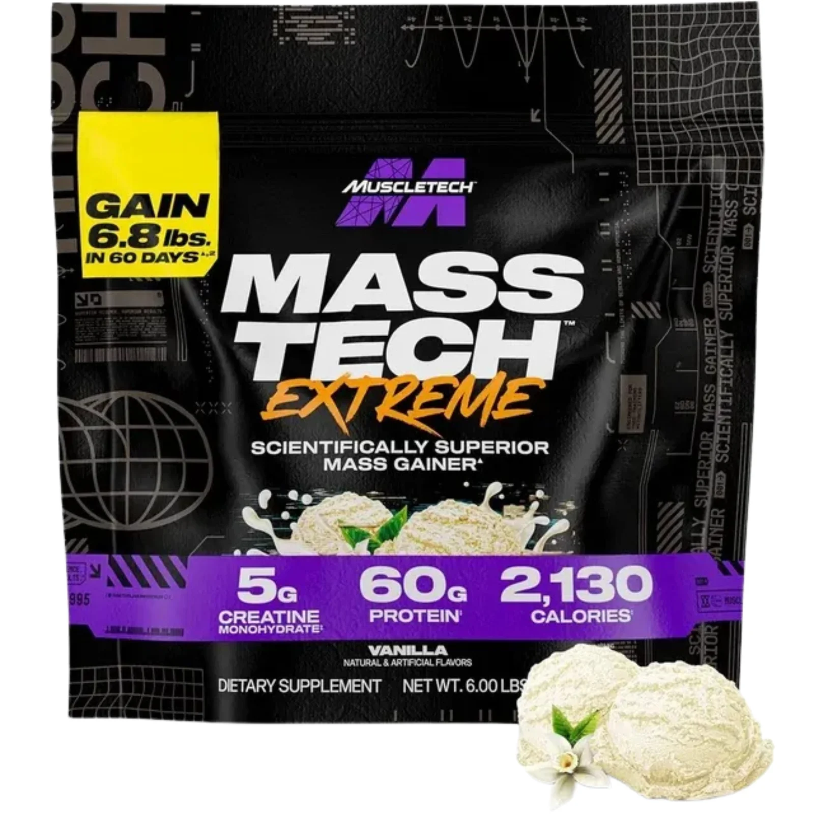 mass-tech-extreme-2000-6-lbs-muscletech-gainer-2350-calorias-80g-proteina-5g-creatina-triple-chocolate