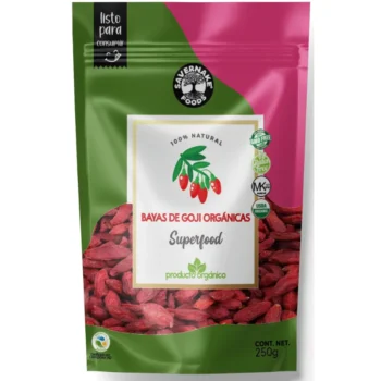 bayas de goji organicas deshidratadas 250 gramos savernake foods superfoods