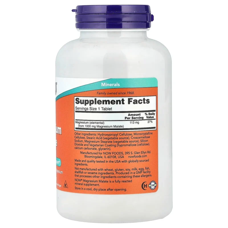 magnesium malate now foods envia suplementos sf