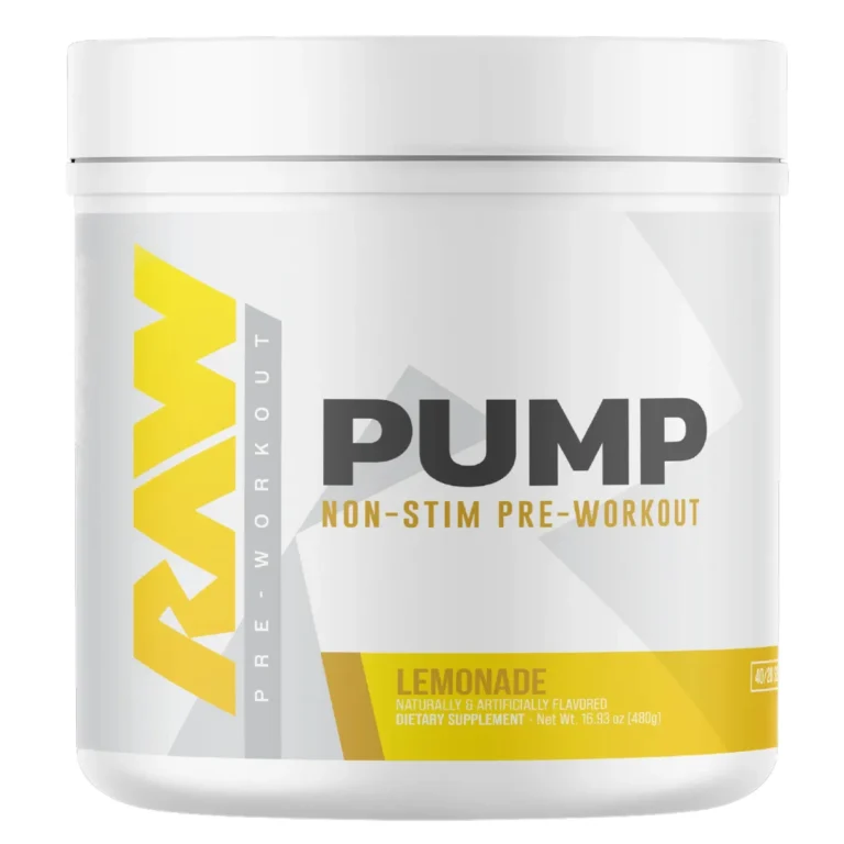 Pump NON-STIM Pre Workout 40 Serv RAW envia suplementos mexico