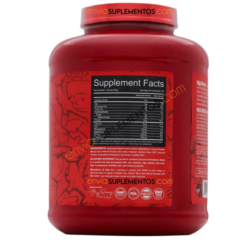 red rex beef protein isolate big ramy labs envia suplementos sf