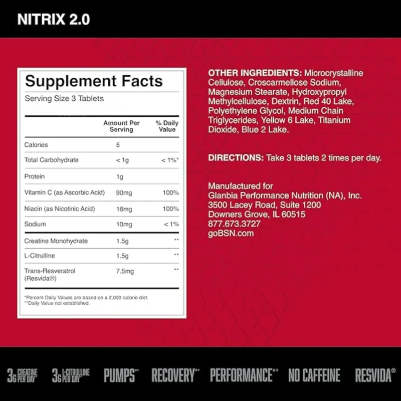 nitrix 2.0 bsn supplements envia suplementos sf