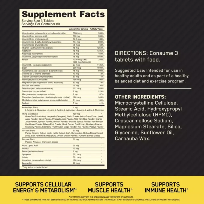 opti-men optimum nutrition 240 tabs envia suplementos multivitaminico3