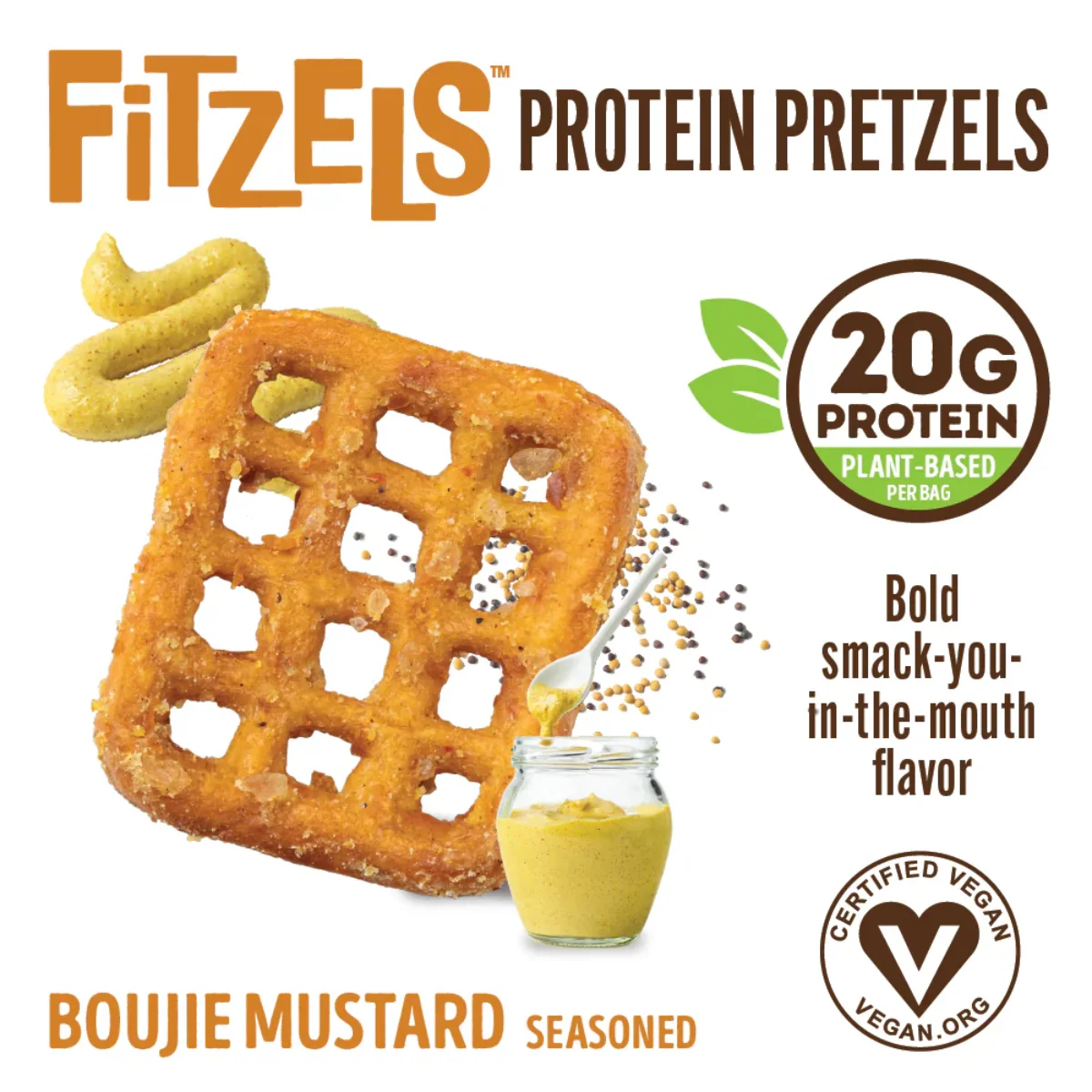 fitzels protein pretzels boujie mustard lennys & larrys envia suplementos1