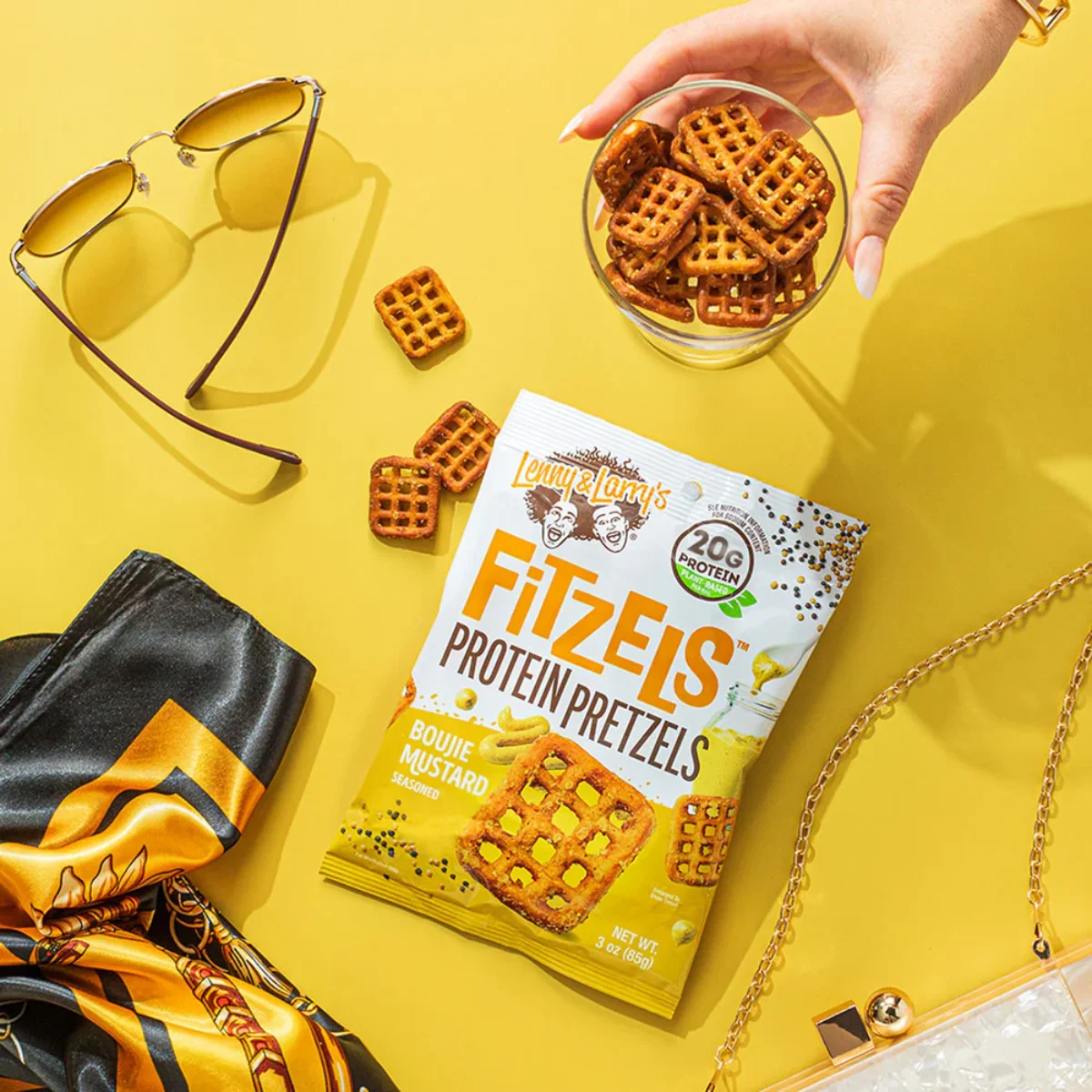 fitzels protein pretzels boujie mustard lennys & larrys envia suplementos3