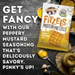 fitzels protein pretzels boujie mustard lennys & larrys envia suplementos5