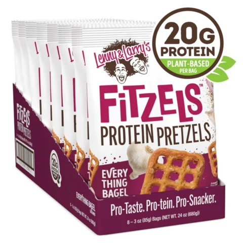 fitzels protein pretzels everything bagel lennys & larrys envia suplementos3