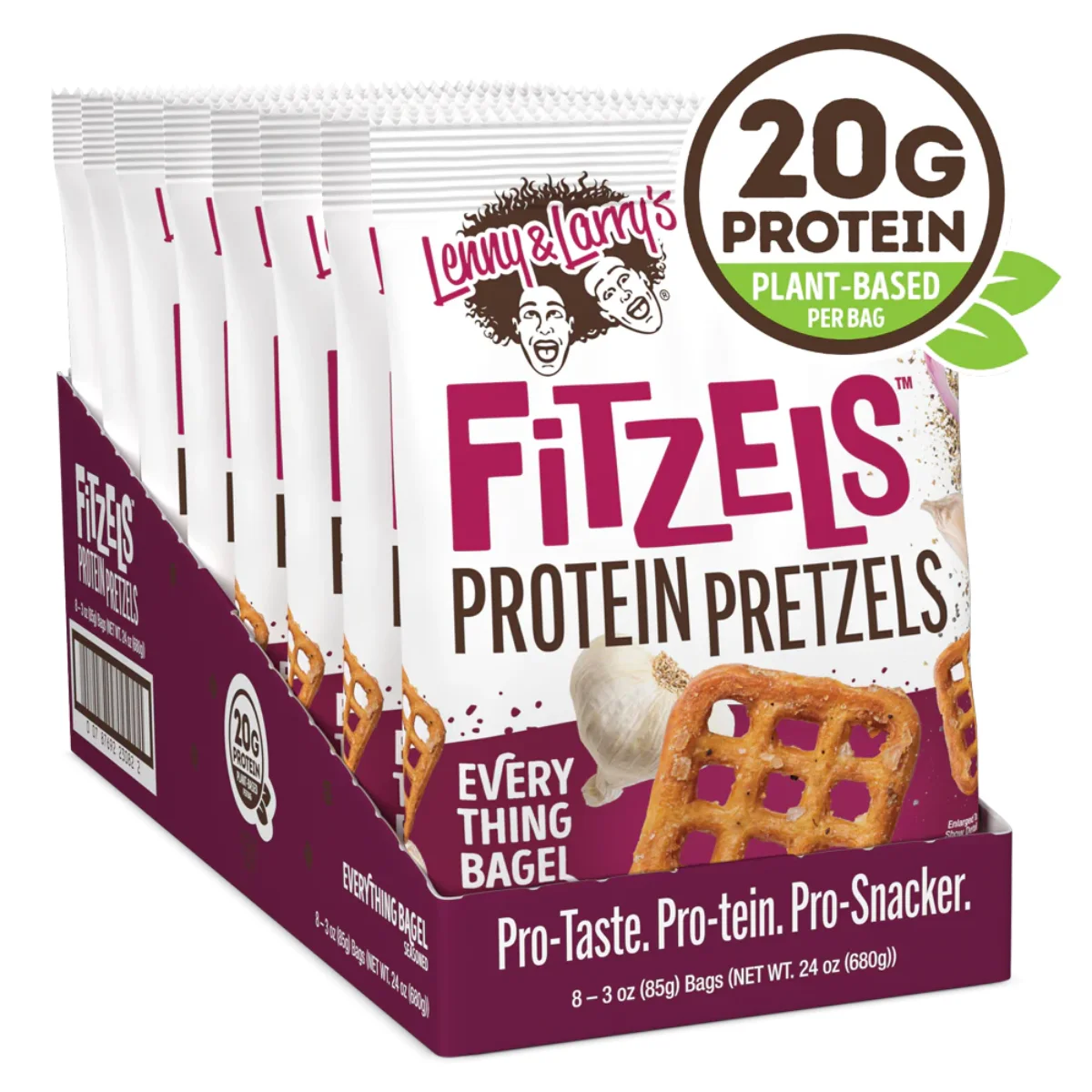 fitzels protein pretzels everything bagel lennys & larrys envia suplementos3