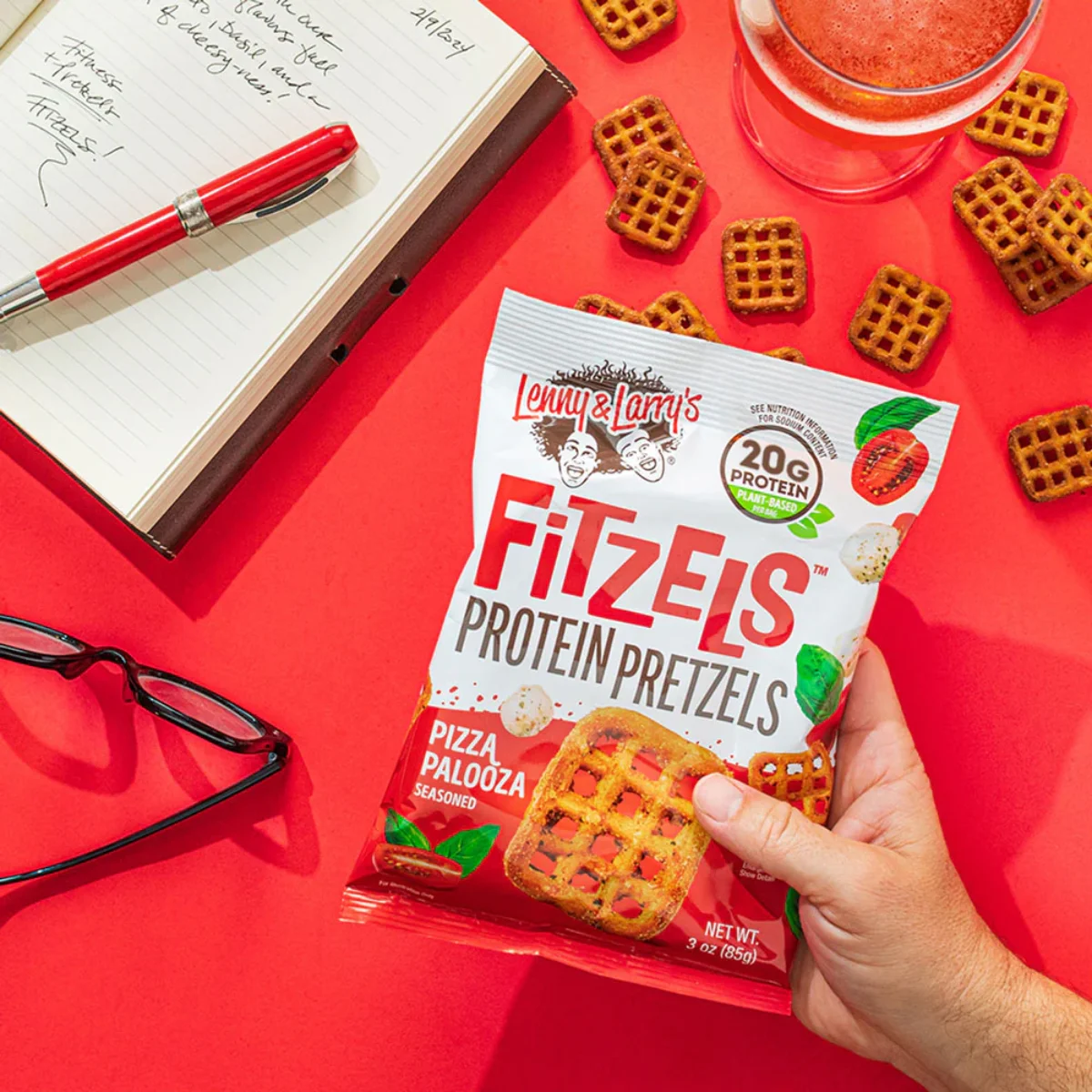 fitzels protein pretzels pizza paloosa lennys & larrys envia suplementos 1