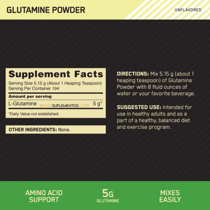 glutamina on sf envia suplementos
