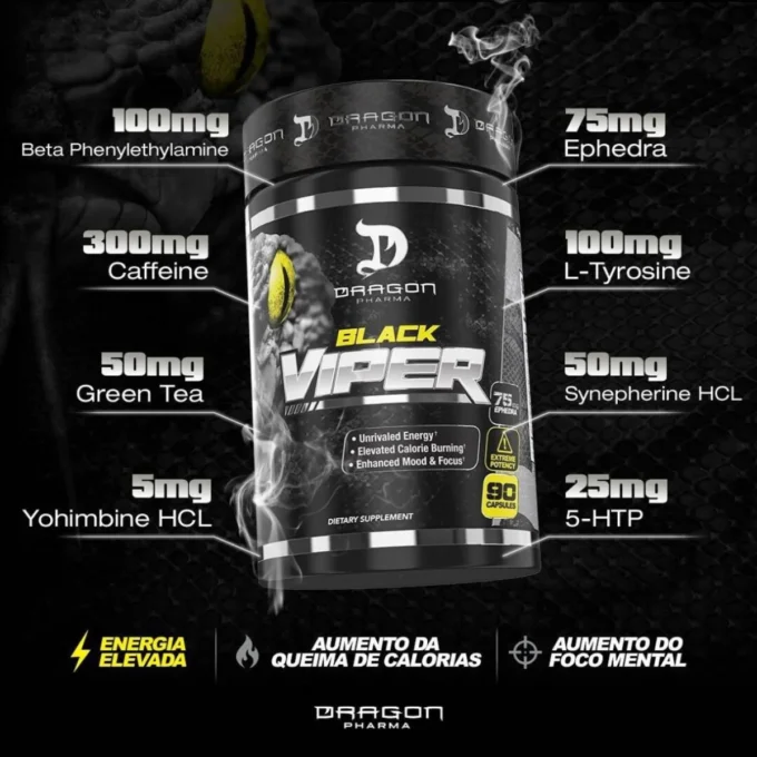 Black Viper Dragon Pharma Termogenico Envia Suplementos 1