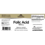 acido folico 800 mcg 100 tabs windmill envia suplementos sf