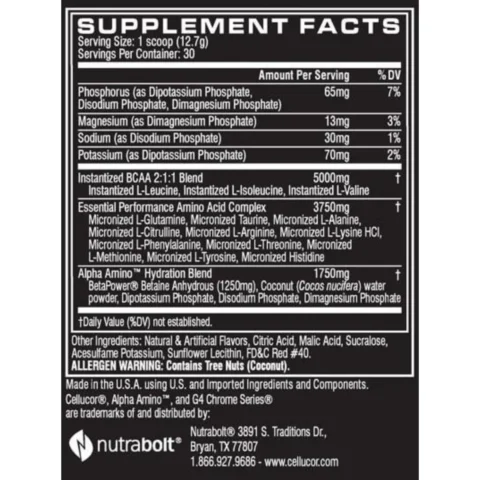 alpha amino 30 serv ponche de frutas cellucor envia suplementos sf