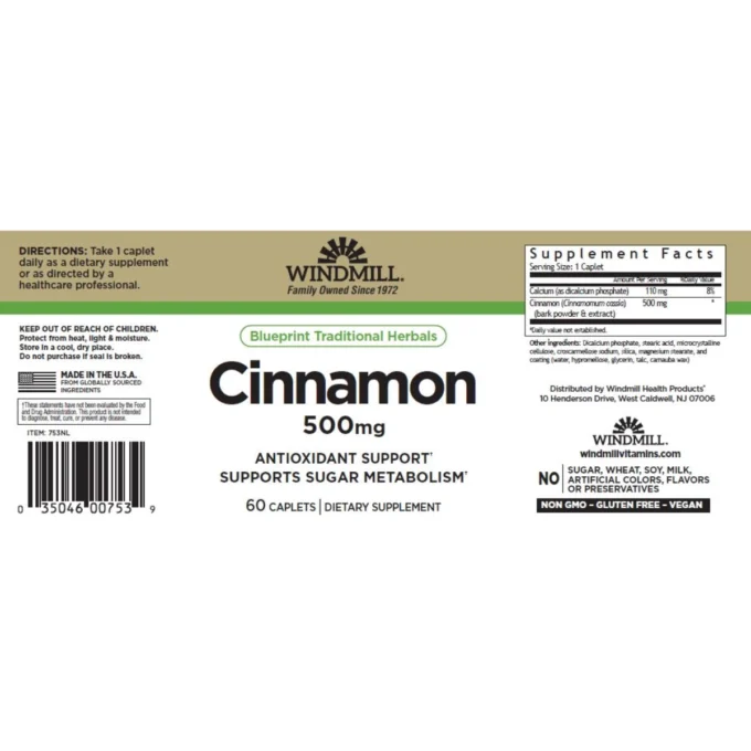 cinnamon 500 mg windmill canela