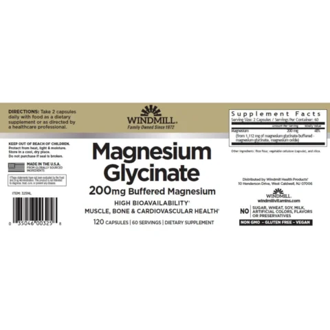 glicinato de magnesio windmill envia suplementos sf