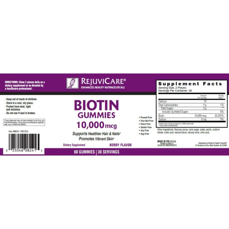 gomitas de biotina windmill rejuvicare envia suplementos sf