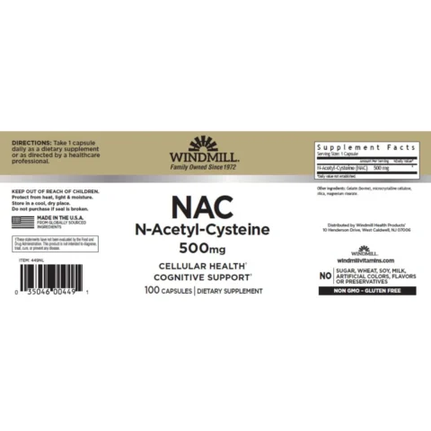 nac acetilsistenia 500 mg 100 caps windmill envia suplementos sf