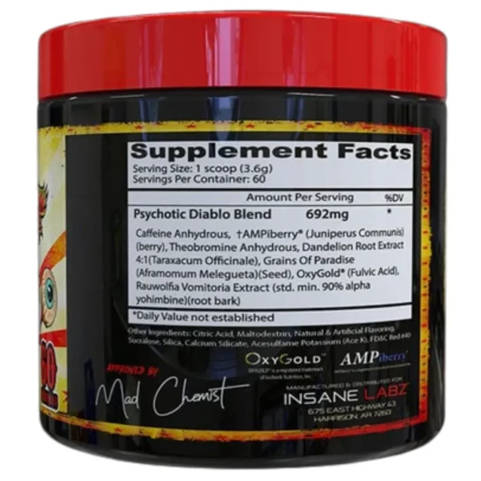 psychotic diablo 60 serv insane labz envia suplementos sf