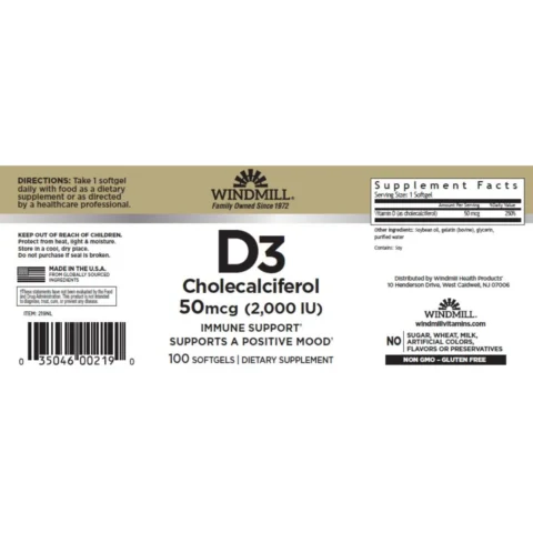 vitamina d3 50 mcg 2000 iu windmill envia suplementos sf